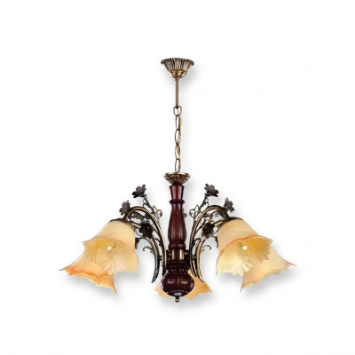 Ceiling lamp flowers chandelier lamp glass beige