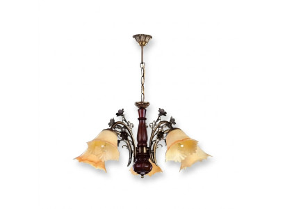 Ceiling lamp flowers chandelier lamp glass beige