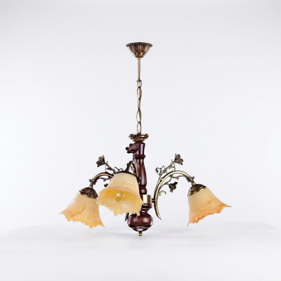 Chandelier ceiling lamp floral ceiling light chandelier lamp glass beige