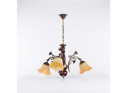 Chandelier ceiling lamp floral ceiling light chandelier lamp glass beige