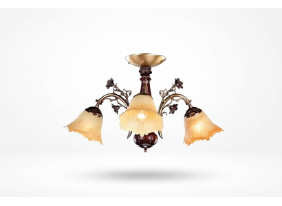 Ceiling lamp flowers ceiling chandelier chandelier lamp glass brown
