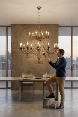 Luxury Chandelier Ceiling Light XXL Chandelier Ceiling Lamp Gold