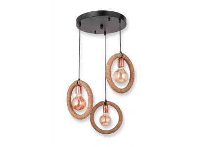 Chandelier Ceiling Light Lamp Glass Brown Modern