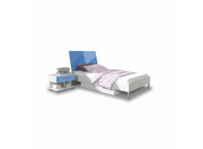 Bed + Nightstand - Children's Bedroom Furniture Beds Blue 2-piece Set New