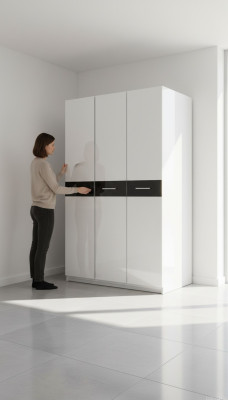 Cabinet Cabinets Wardrobe High Gloss Wardrobes Children's Room White New