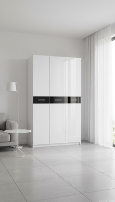 Cabinet Cabinets Wardrobe High Gloss Wardrobes Children's Room White New