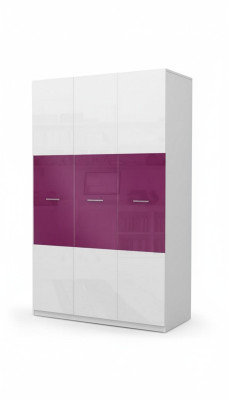 Purple closet cabinets wardrobe wood high-gloss wardrobes children's room