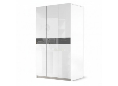 Wardrobe Wardrobes Closet High Gloss Closets Children's Room Grey New
