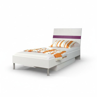 Beds Purple Wood Design Single Bed High Gloss Single Children's Bedroom Bed Girl