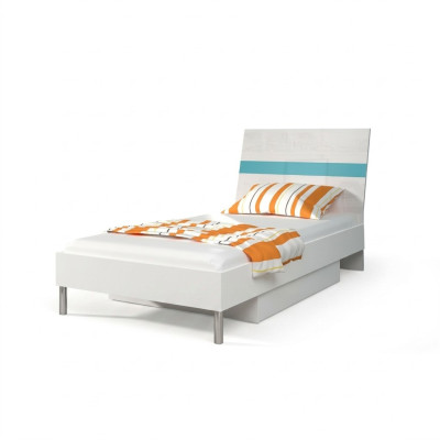 Beds children's bed children's room bed children's bed furniture wood turquoise high gloss new