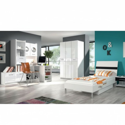 Modern desk wood corner desk youth children's room white furniture design