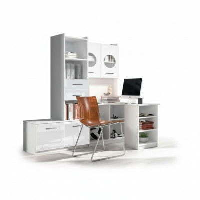 Modern desk wood corner desk youth children's room white furniture design