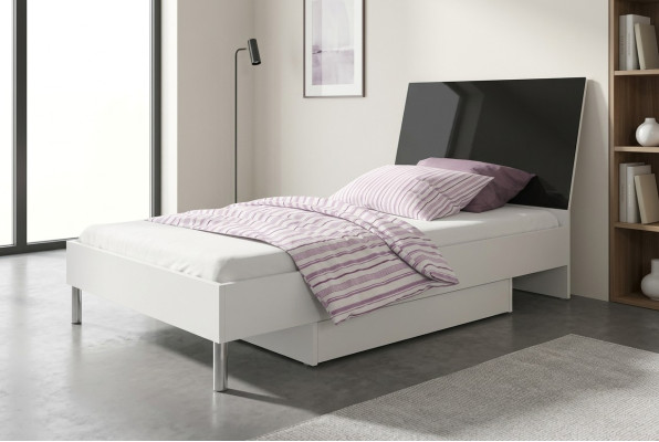 Children's room bed single bed youth room black wood bedroom beds new