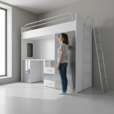 Bunks Loft Bed Real Wood Children & Youth Room New Bunk Bed Floors