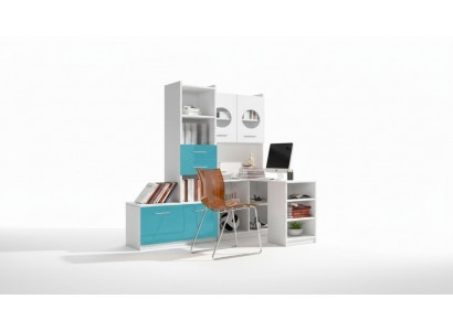 Wardrobe for youth room shelf bookshelf furniture turquoise shelf bookshelf 1-piece