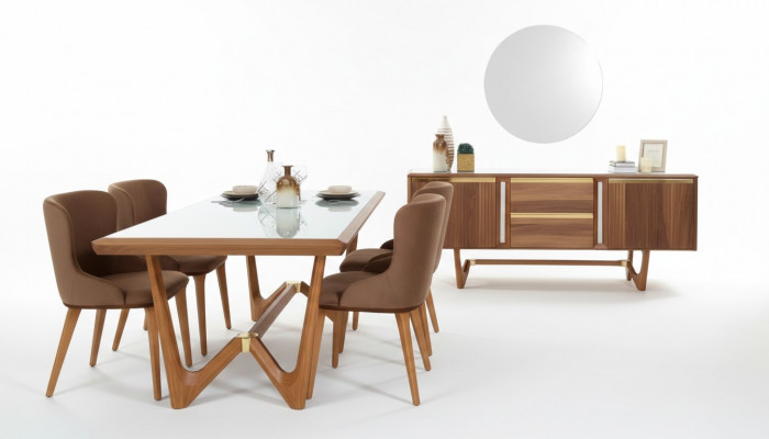 Dining table set 6-piece suite new dining table 4x chairs chair dining room set