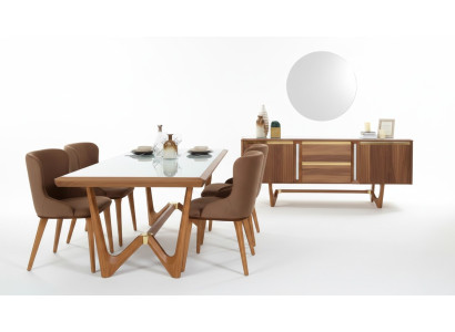 Dining table set 6-piece suite new dining table 4x chairs chair dining room set