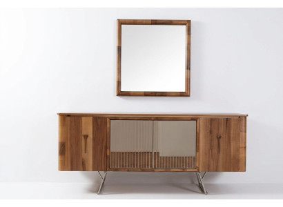 Sideboards Wood Cabinet Furniture Dressers Brown New Sideboard with Mirror Side Table