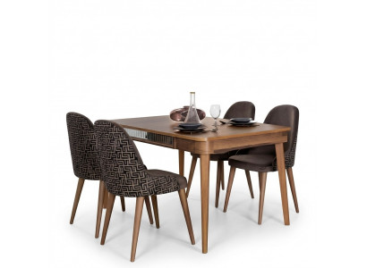 Table Design Chairs 5-piece Dining Room Wood Tables Dining Set Chair Group New