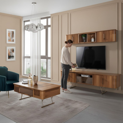 Living room furniture living room wall shelf TV cabinet wall cabinets shelf wood furniture