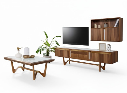 Sideboard TV lowboard cabinet table living room wood modern wall unit furniture