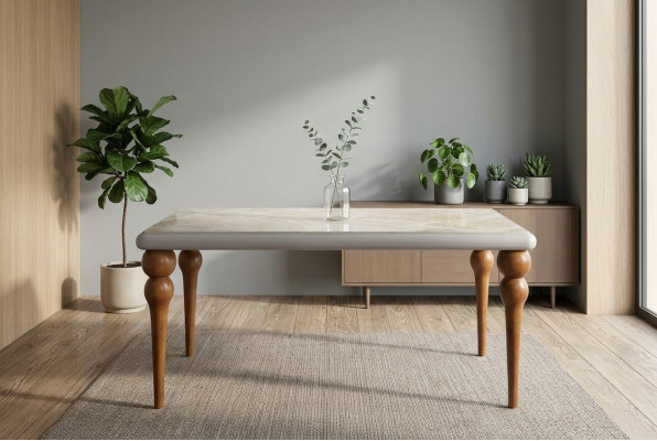 Marble Look Dining Table Dining Room Tables Furniture Kitchen Dining Tables 180x94cm