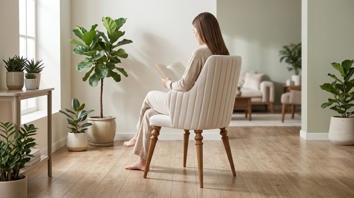 Chair Chairs Luxury Design Armchair Wood Upholstery New Modern Dining Room Furniture Wood