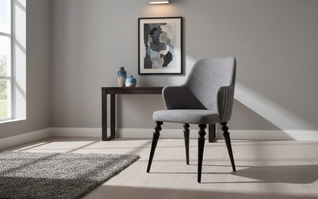 Living room dining chair wooden armchair furniture reclining chair luxury furniture grey