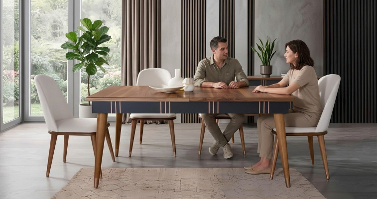 Dining room table set dining table chair set 5-piece. Textile wood upholstered chairs furniture.