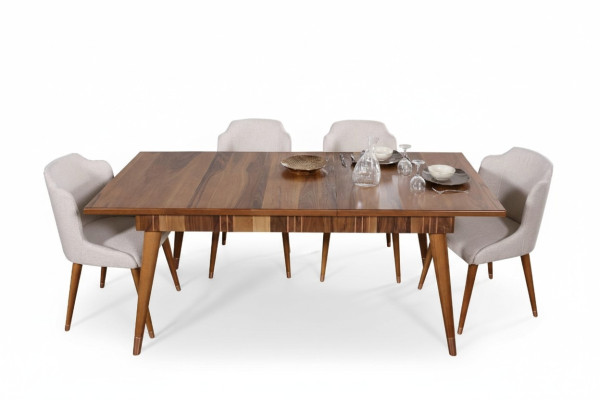 Dining room set dining group wood table tables 5-piece complete set dining table 4x chairs