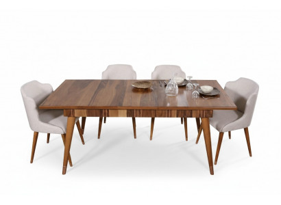 Dining room set dining group wood table tables 5-piece complete set dining table 4x chairs