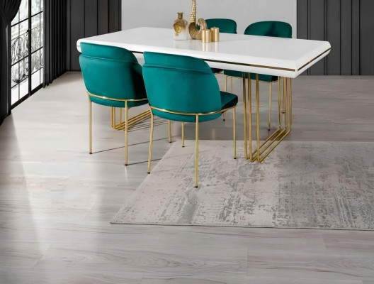 Luxury dining table table dining room tables metal design kitchen table white gold wood