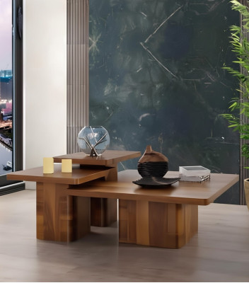 Wooden Coffee Table Set 3-piece. Table Sets Living Room Sofa Wood Tables Furniture