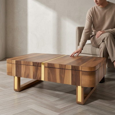 Living room wooden tables side luxury style table coffee table side table