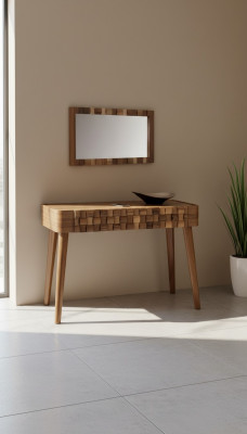 Console table, chests of drawers, furniture style, console dressing table, Italian style, brown.