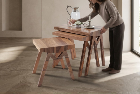 Plant stands side tables wooden tables table set side table coffee table 3-piece.