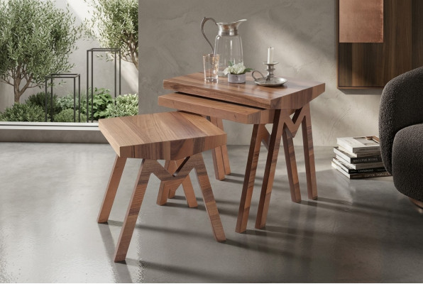 Plant stands side tables wooden tables table set side table coffee table 3-piece.