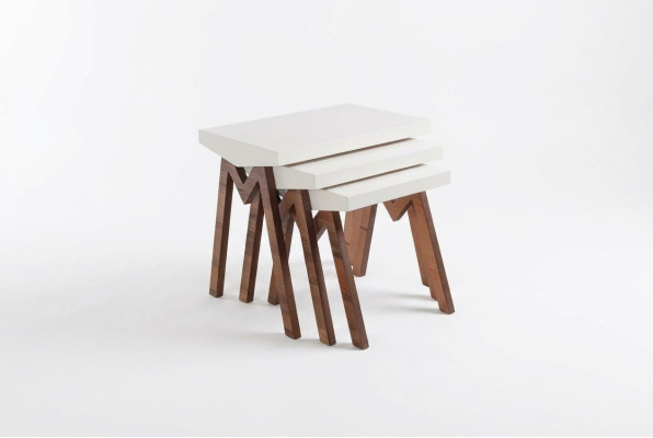Plant stand side tables wooden table set side table coffee table 3-piece set.