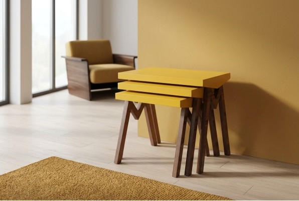 Coffee table, side table, tables, living room table, tables, wooden tables 3-piece set.