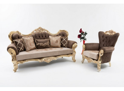 Classic sofa set couch living room furniture, 3+1 seat sofa