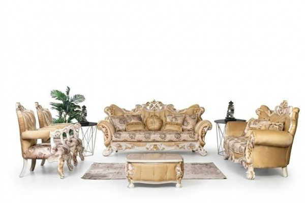 Classic sofa set 4-piece Baroque Rococo luxury furniture couch sofa