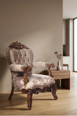 Armchair Throne Chair Couch Baroque Chairs Furniture Interior Velvet Gold