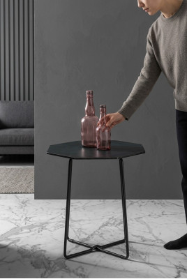 Side table stainless steel side table table living room coffee tables matte black