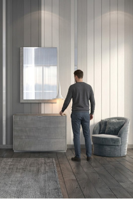 Dresser with mirror sideboard sideboards wood cabinet furniture dressers gray new