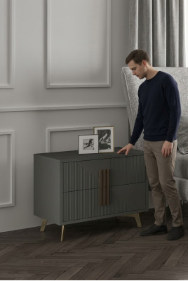 Bedside table, side table, table, wood, tables, furniture, bedside tables, gray, bedroom