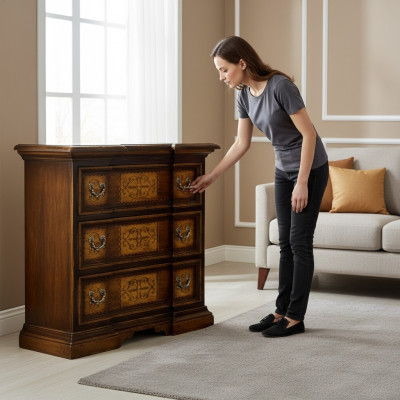 Italian furniture brown classic dresser cabinet wood cabinets furniture consoles