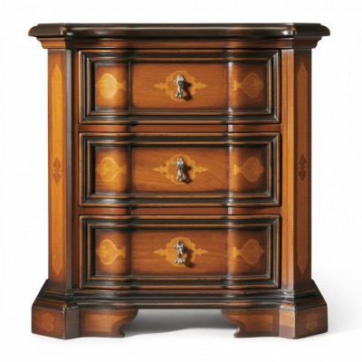 Classic nightstand side table brown design night dresser night console furniture