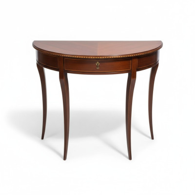 Half-round console wood console telephone table hallway side tables solid wood