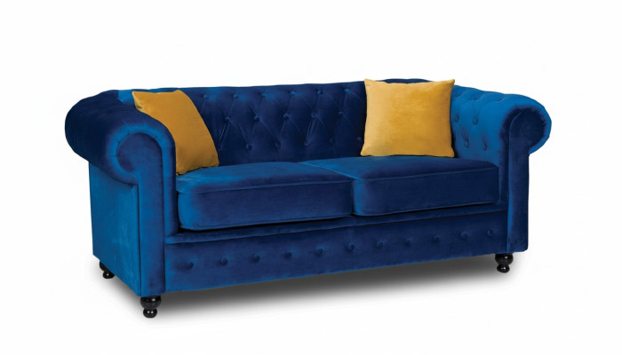 Blue living room couch cushion furniture two-seater couches sofas fabric textile