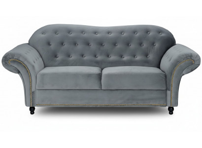 Two-seater Grey Chesterfield Couch Upholstered Furniture Fabric Couches Sofas Textile